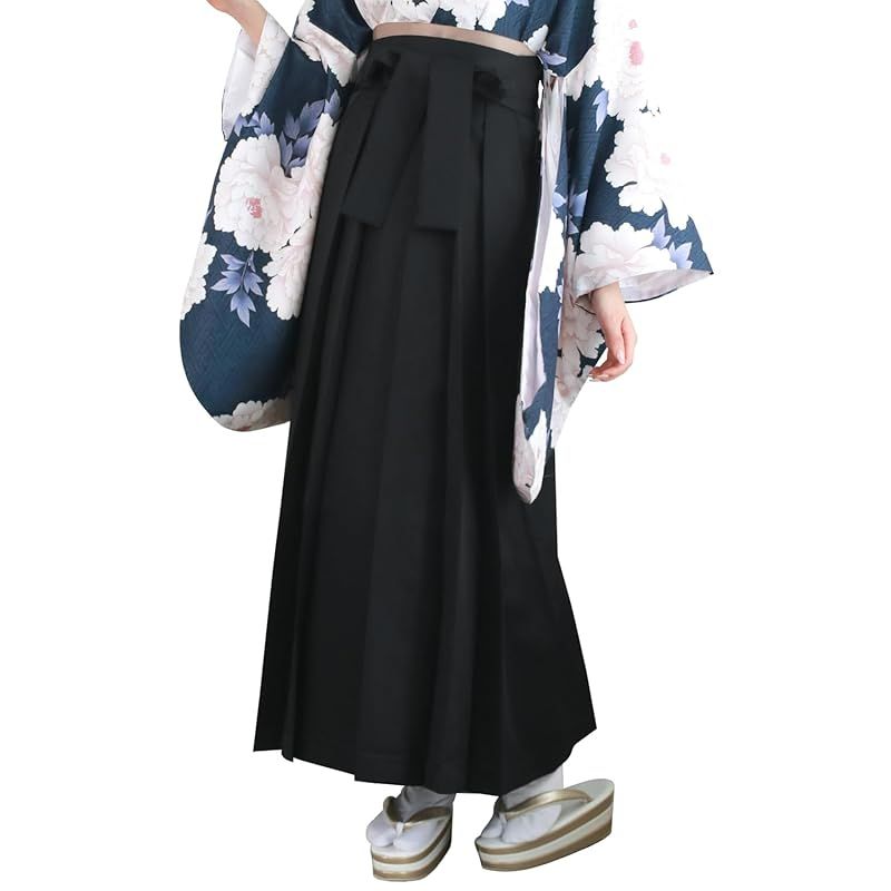 キョウエツ 袴 無地 レディース 漆黒 ブラック S