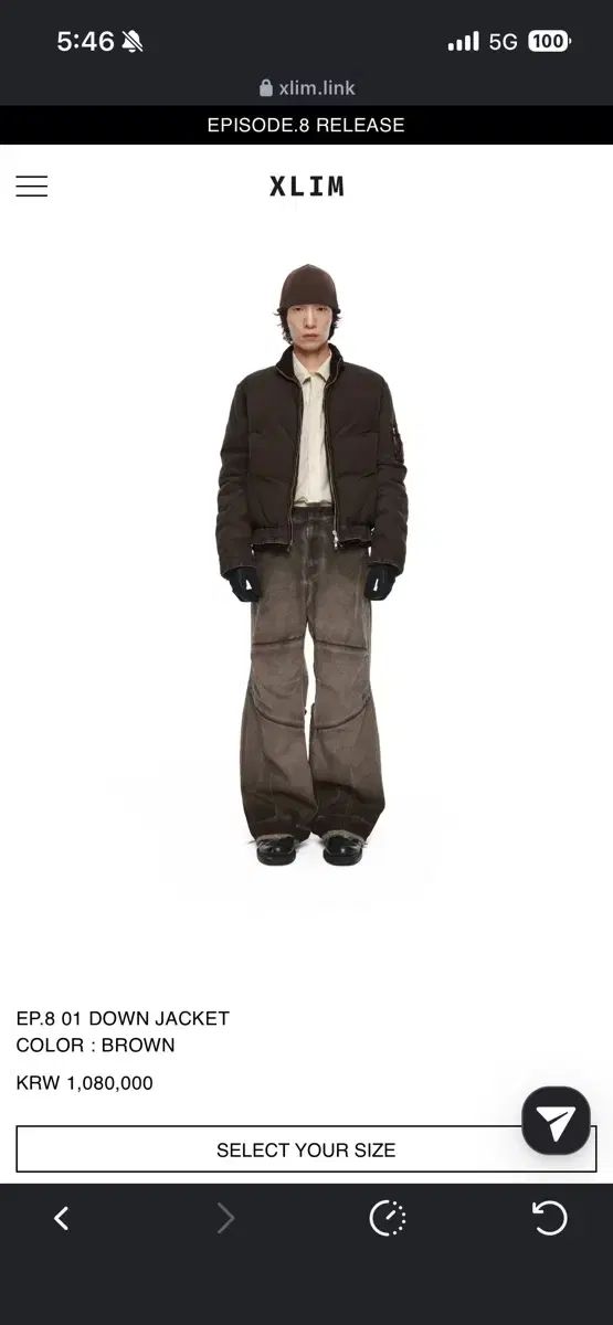 XLIM エクスリム ep 8 ダウンジャケット ブラウン M