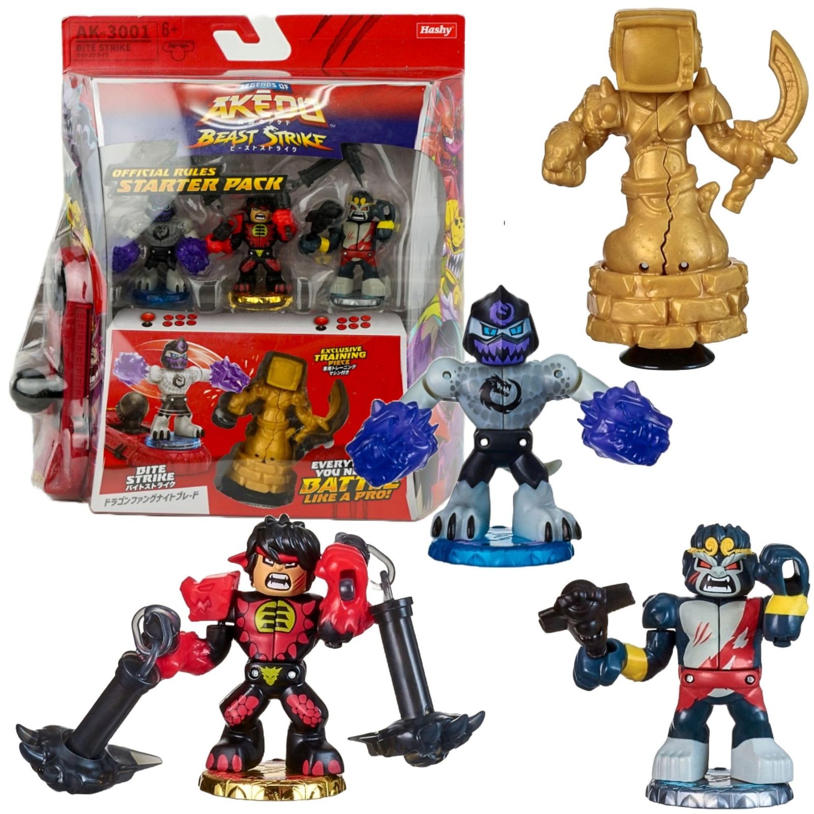 AKEDO 日本 ハシートップイン バイトストライク|スターターパック 3体 トレーニングマシン