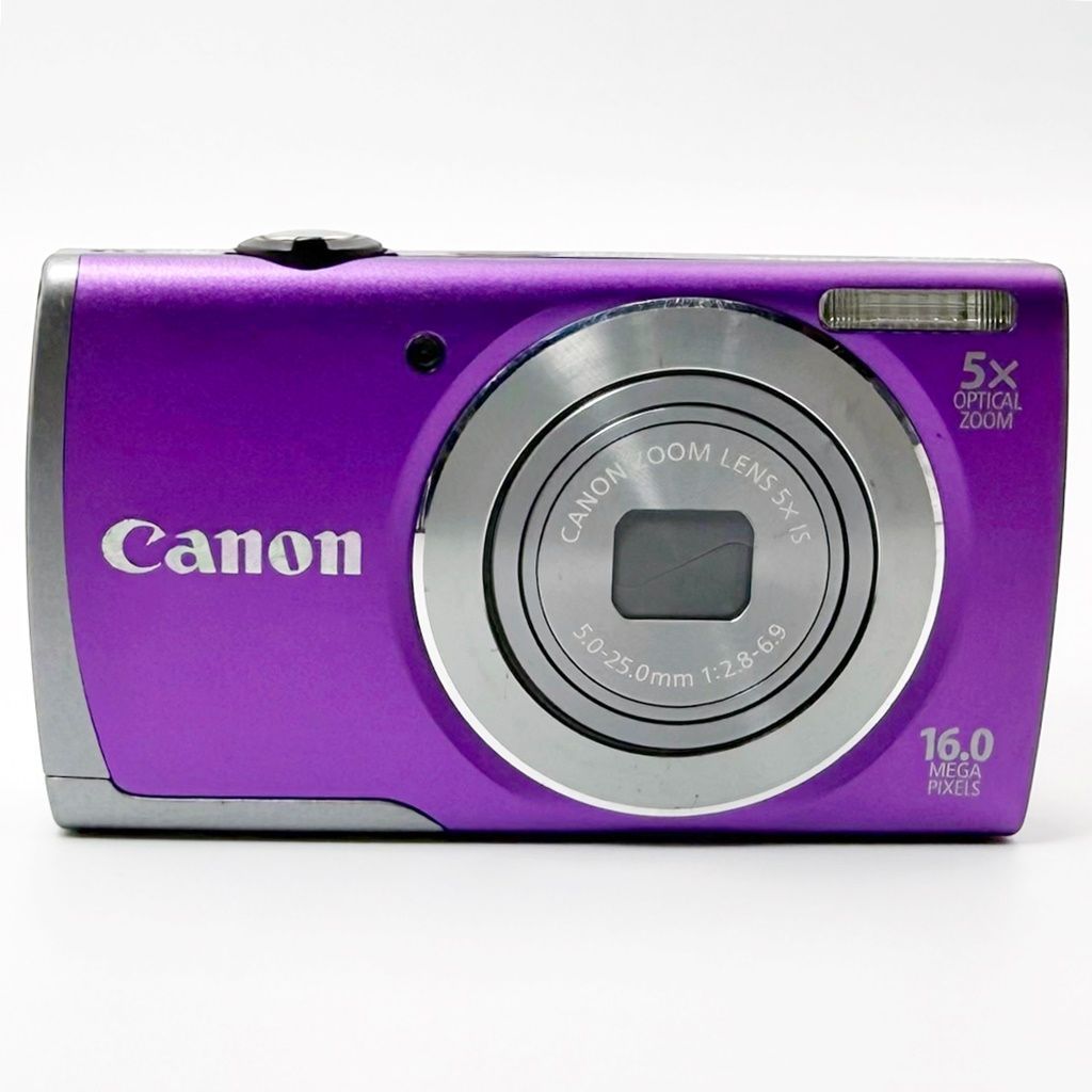 キヤノン CANON PowerShot A3500 IS パープル コンデジ カメラ 中古