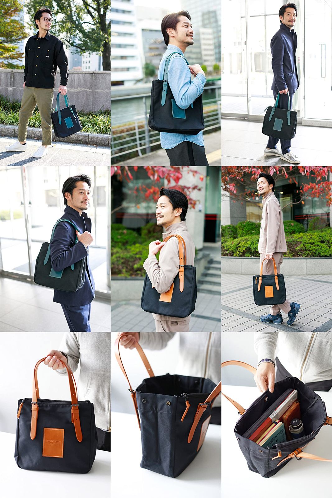 バギーポート トートバッグ メンズ 小 ブラック BP-YNM 418-BK