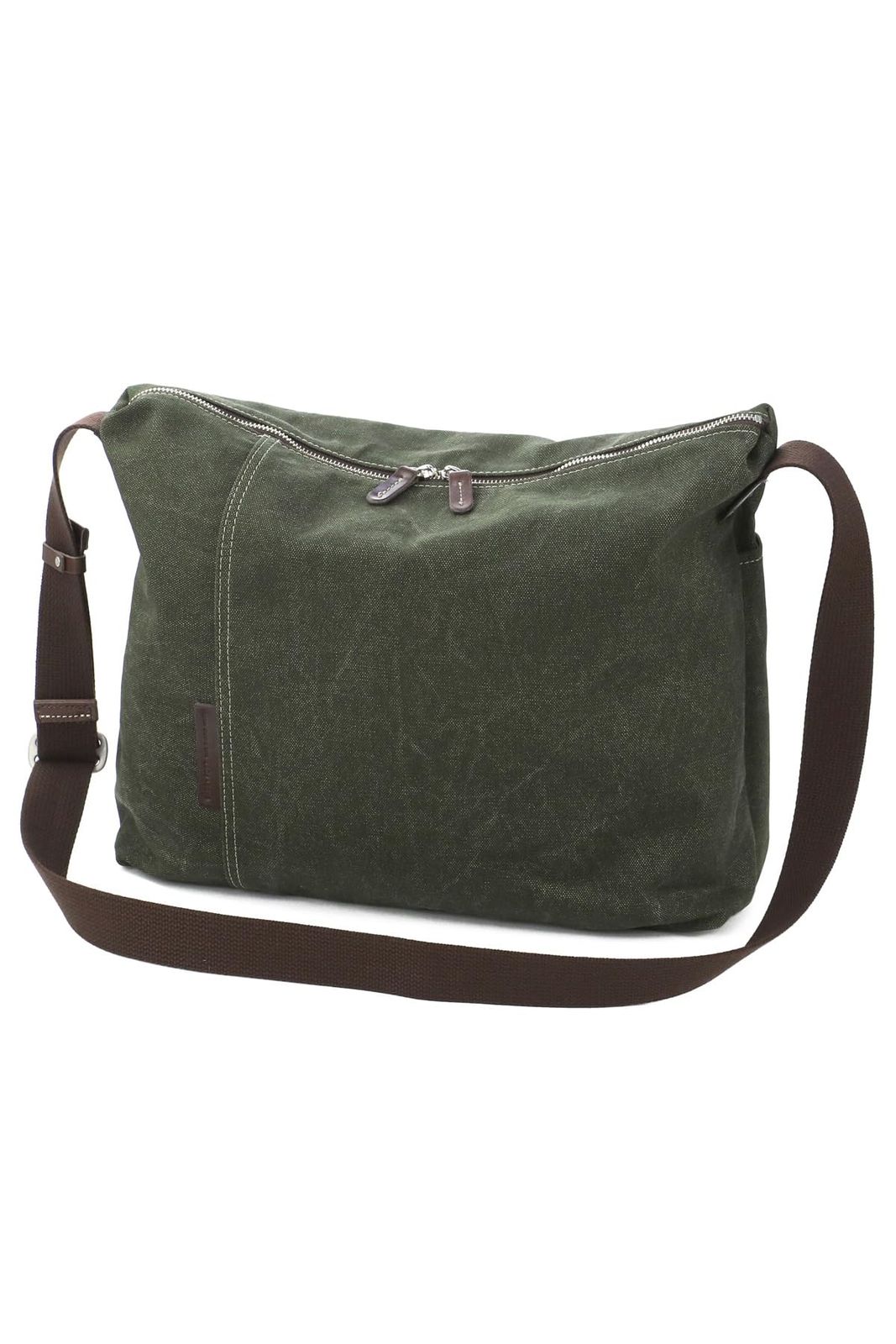 バギーポート ショルダーバッグ ８号帆布カラーコーティング メンズ 大 カーキ BP-YNM 1304-KH