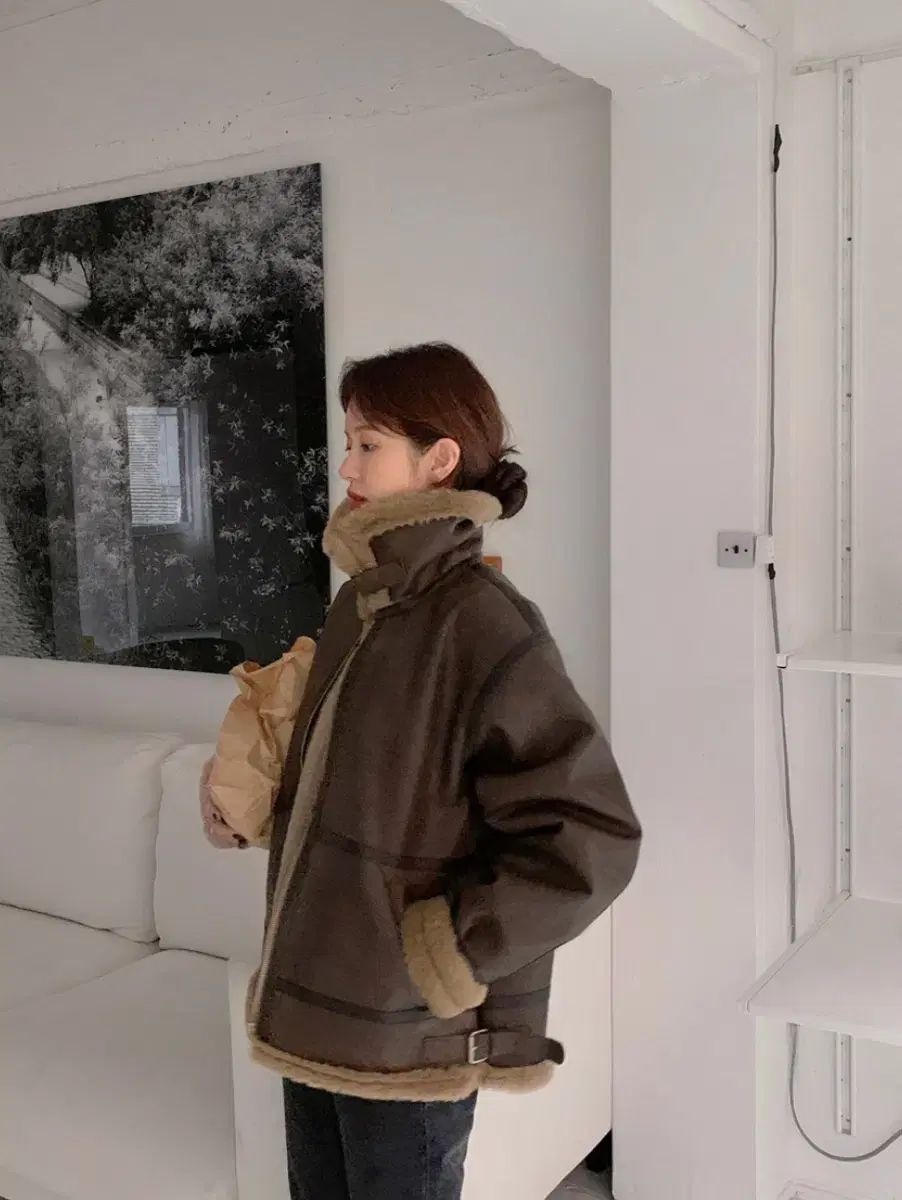 実物画像あり Daltt クマ ムートン ブラウン