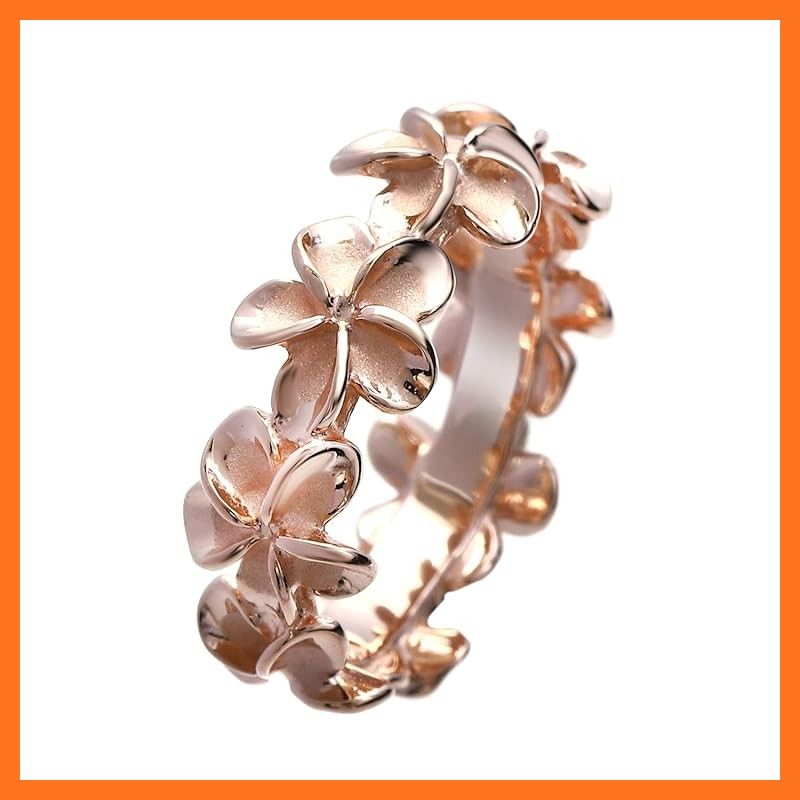 LocoMocoAloha ハワイアンジュエリー リング 指輪 ピンクゴールドコーティング オール プルメリア ジュエリー