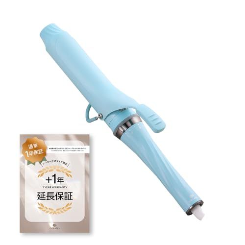 ◆新モデル◆ ストア＋1年延長保証◆クレイツイオン マカロンカールアイロン 38 mm ミント ブルー 海外兼用 5段階温度設定 カラフルに光る温度表示ランプ アイドルみたいなかわいいの魔法がかかるコテpo fbc 25267