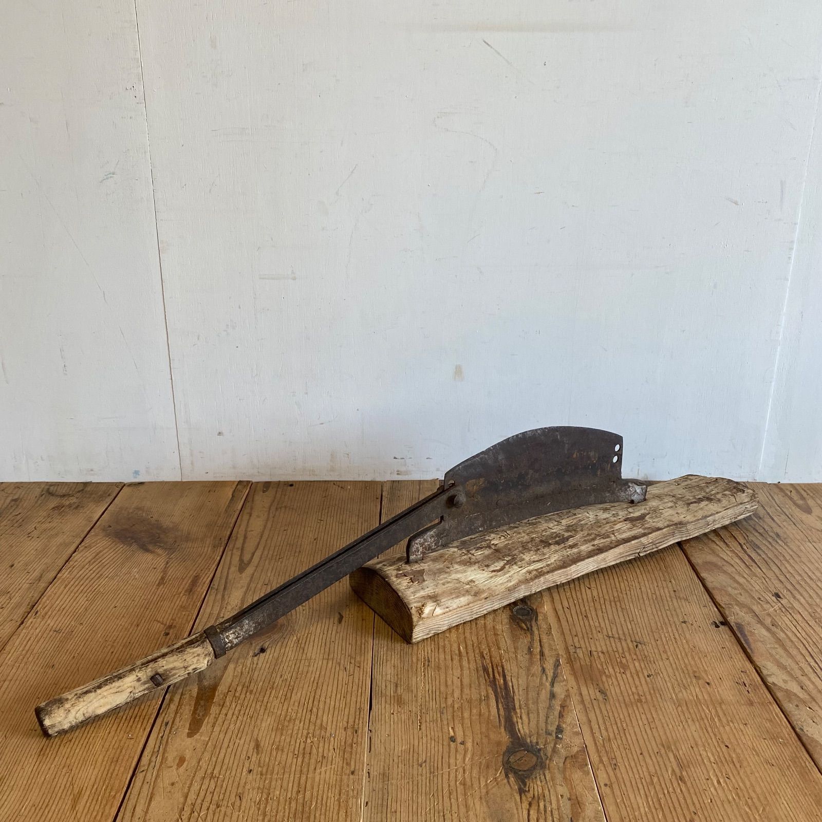 アンティーク 藁 裁断機 藁切り 押切 カッター 古農具 古民具 古道具