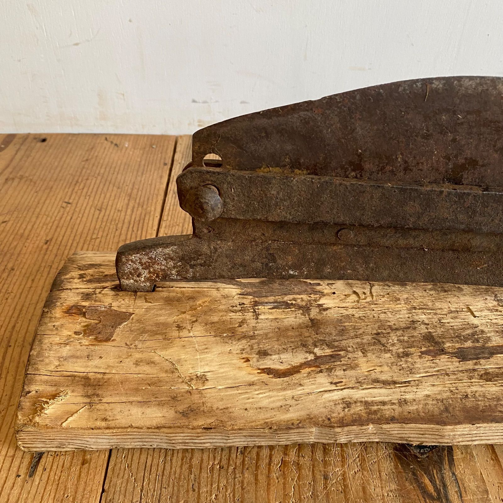 アンティーク 藁 裁断機 藁切り 押切 カッター 古農具 古民具 古道具