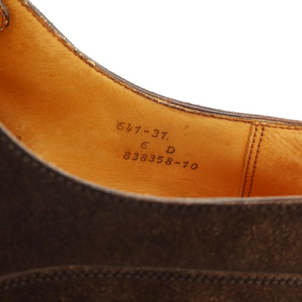  ジェイエムウエストン J.M WESTON 641 GOLF スエード ドレスシューズ ダークブラウン サイズ6 D メンズ デッキシューズ 靴