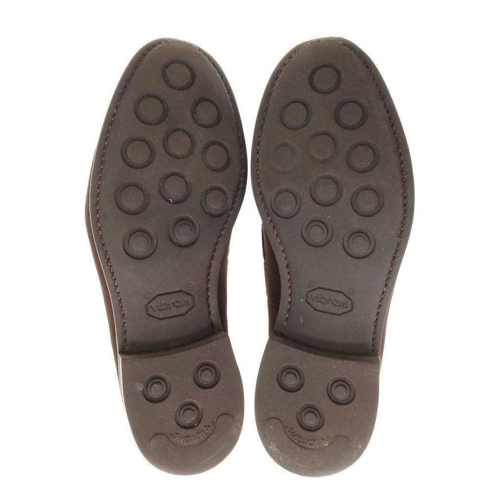  バーウィック BERWICK スエード タッセルローファー ダークブラウン サイズ6 1|2 メンズ デッキシューズ 靴