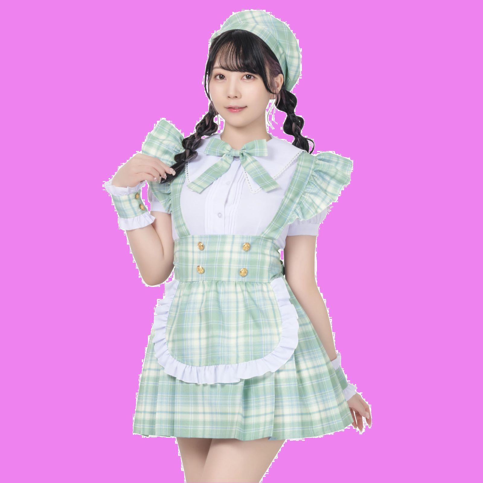 コスプレ アイドルチェックメイド ミント リリカルパレット レディース クリアストーン Clearstone グリーン