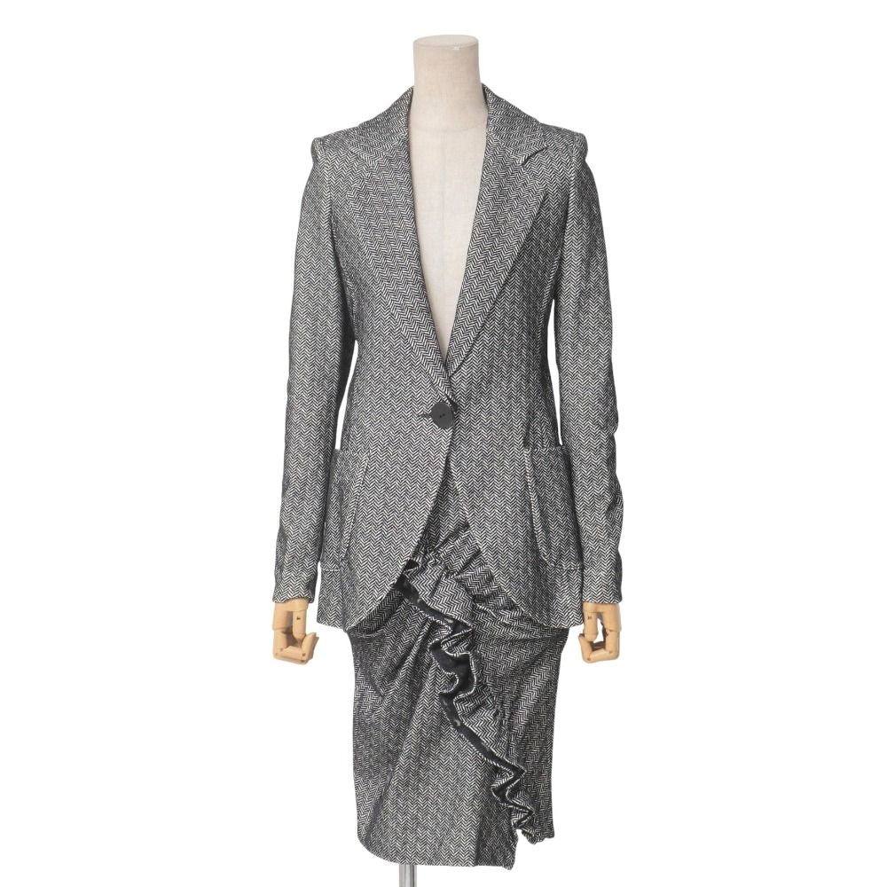 □美品□Emporio Armani エンポリオ・アルマーニ スカートスーツ 