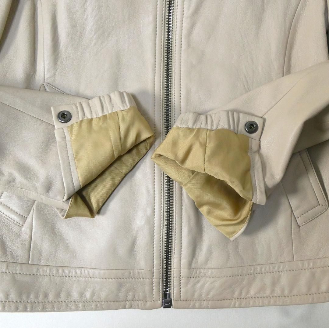 【美品】コーチ　シングルライダース　レザージャケット　チャーム　サイズSP　羊革 COACH コーチ サイズXS ラムレザー 羊革 フルジップ シングル