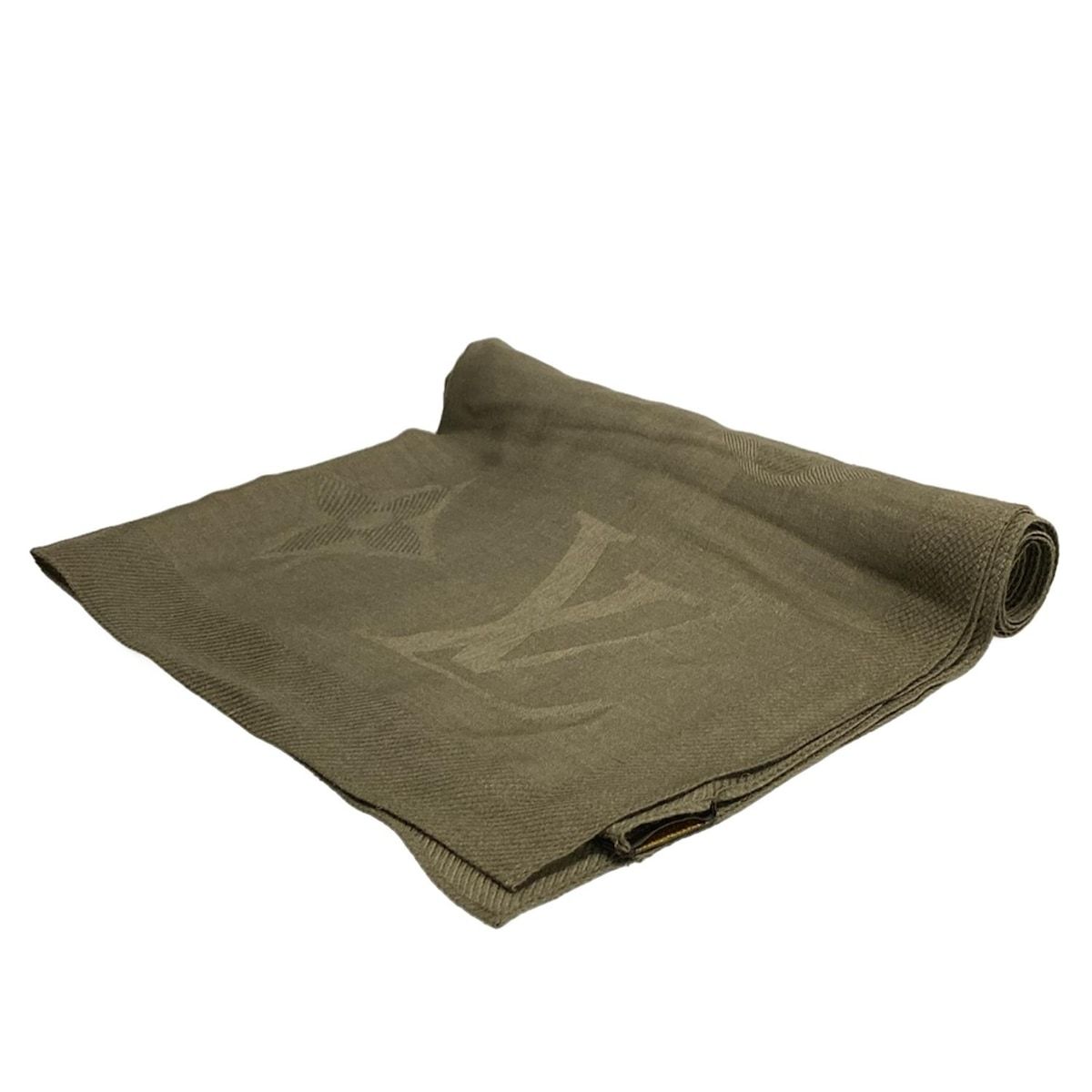 LOUIS VUITTON ルイヴィトン ストール ショール - カーキ カシミヤ シルク