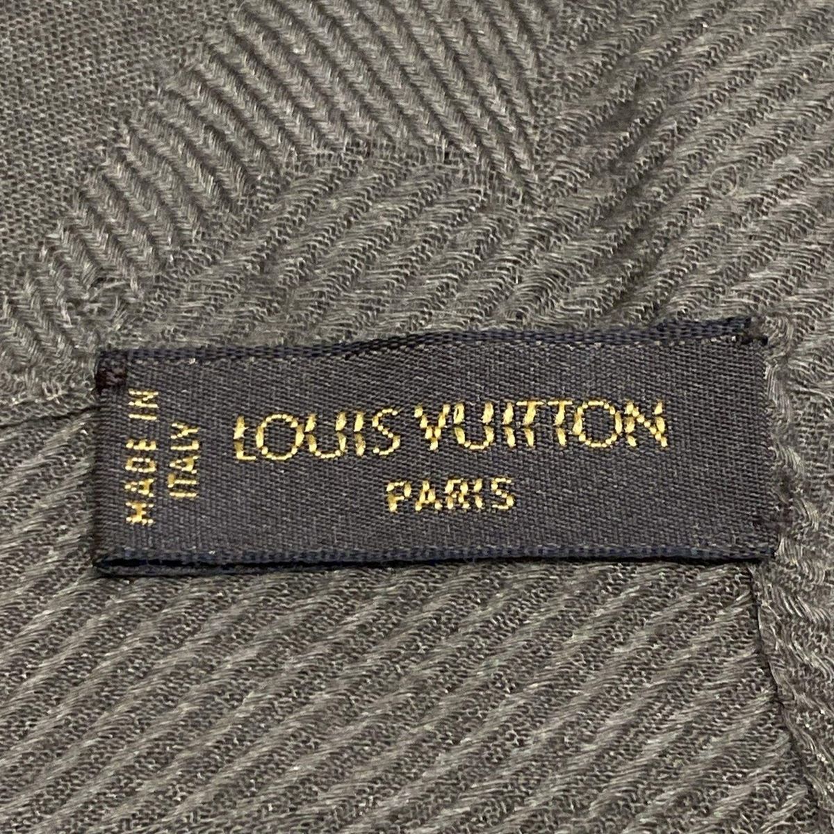 LOUIS VUITTON ルイヴィトン ストール ショール - カーキ カシミヤ シルク