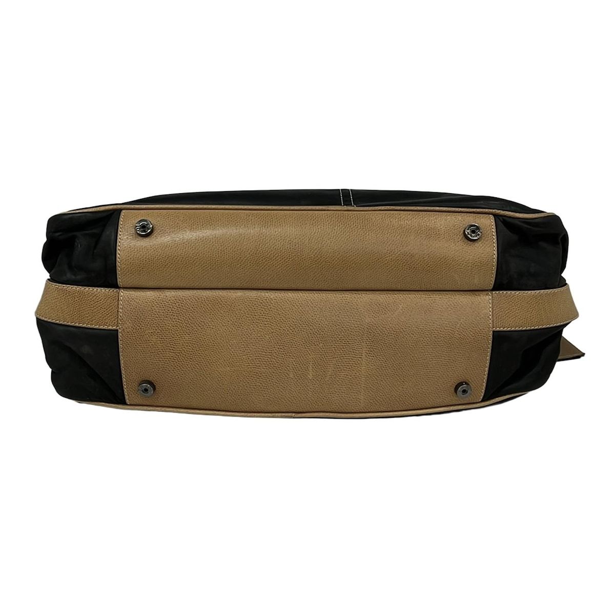 LOEWE(ロエベ) ビジネスバッグ - 黒×ライトブラウン 本体ロックなし