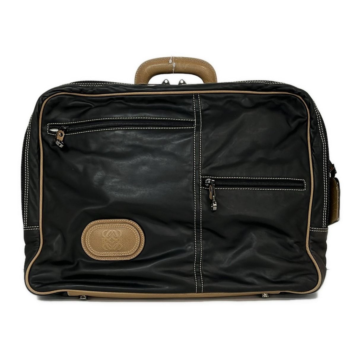 LOEWE(ロエベ) ビジネスバッグ - 黒×ライトブラウン 本体ロックなし