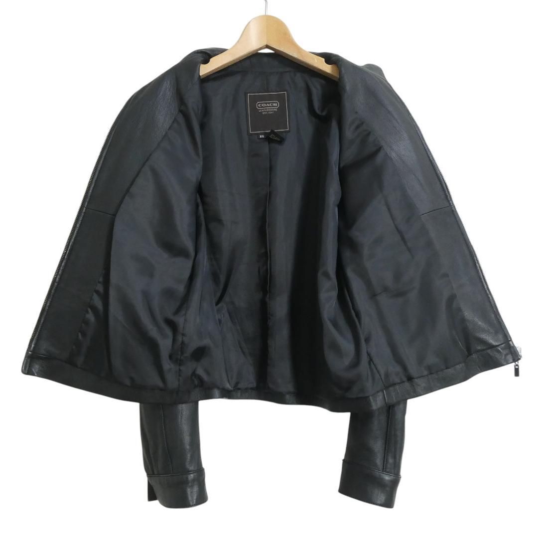 【新品未使用】COACH コーチ ライダース S-Mラムレザー 黒 COACH（コーチ） 【美品】COACH ライダースジャケット ラムレザー