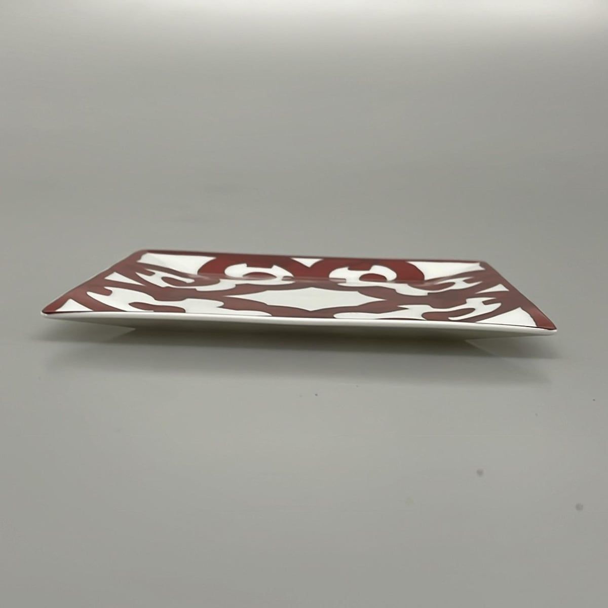  HERMES エルメス プレート ガダルキヴィール 白×レッド その他 小物