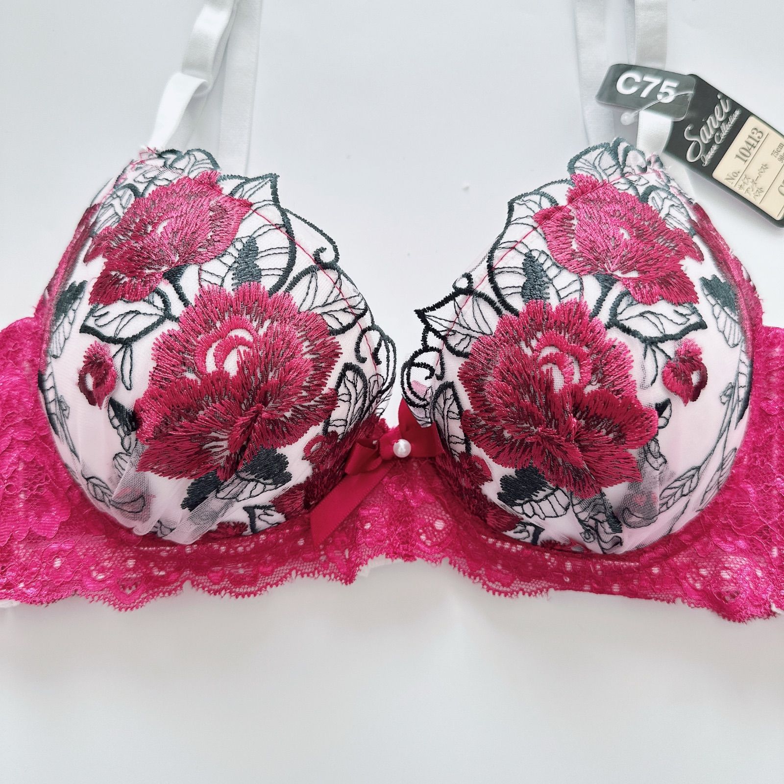 sanei/サンエイ/10413RO/ブラショーツセット/ローズ/脇高ブラ/A70,A75