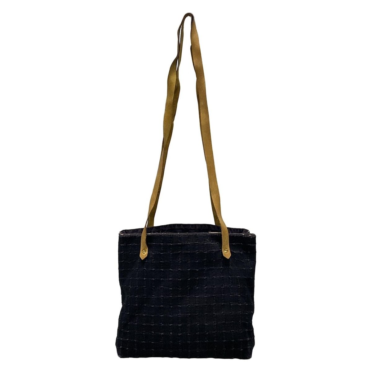 HERMES エルメス トートバッグ アメダバカバドゥポッシュ 黒×ライトブラウン ゴールド金具 レザー