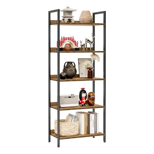 kukeimaruオープンラック 5段本棚 オフィス収納棚 幅60? 奥行30? 高さ153 5? リビング 寝室 オフィスに適用するラック レトロ m