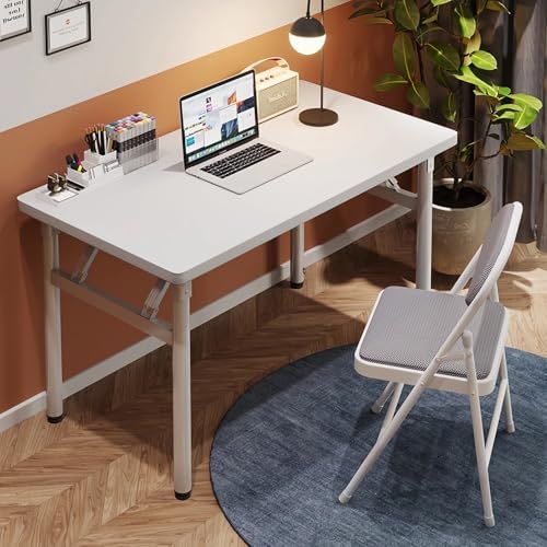 折りたたみデスク デスク パソコンデスク 机 折り畳み 幅80 cm 奥行50 PCデスク 在宅勤務 リモートワーク用 おしゃれ 一人暮らし 収納便利 テーブル 化粧台 作業机 仕事用 完成品 組立不要 白い 80 50 m
