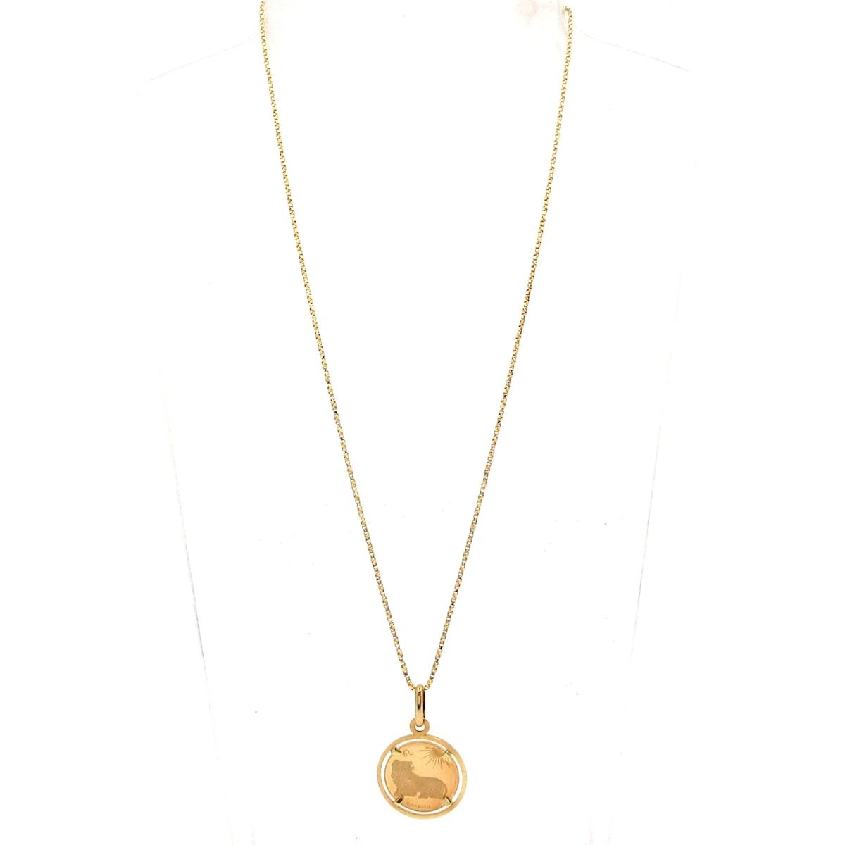ウノアエレ ネックレス - K 18 YG コイン|星座|しし座