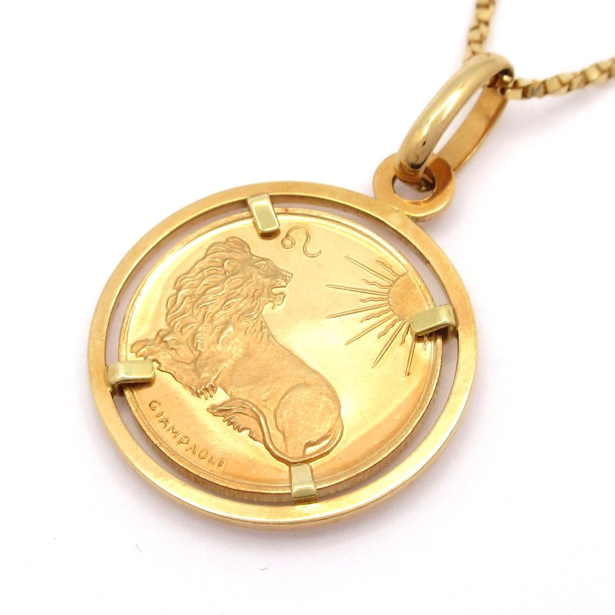 ウノアエレ ネックレス - K 18 YG コイン|星座|しし座