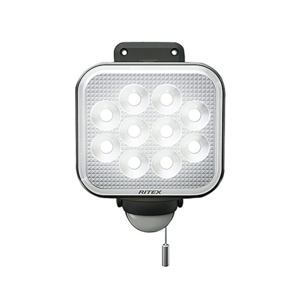 ムサシ RITEX フリーアーム式LEDセンサーライト 12 W×1灯 コンセント式 防雨型 LED-AC 1012
