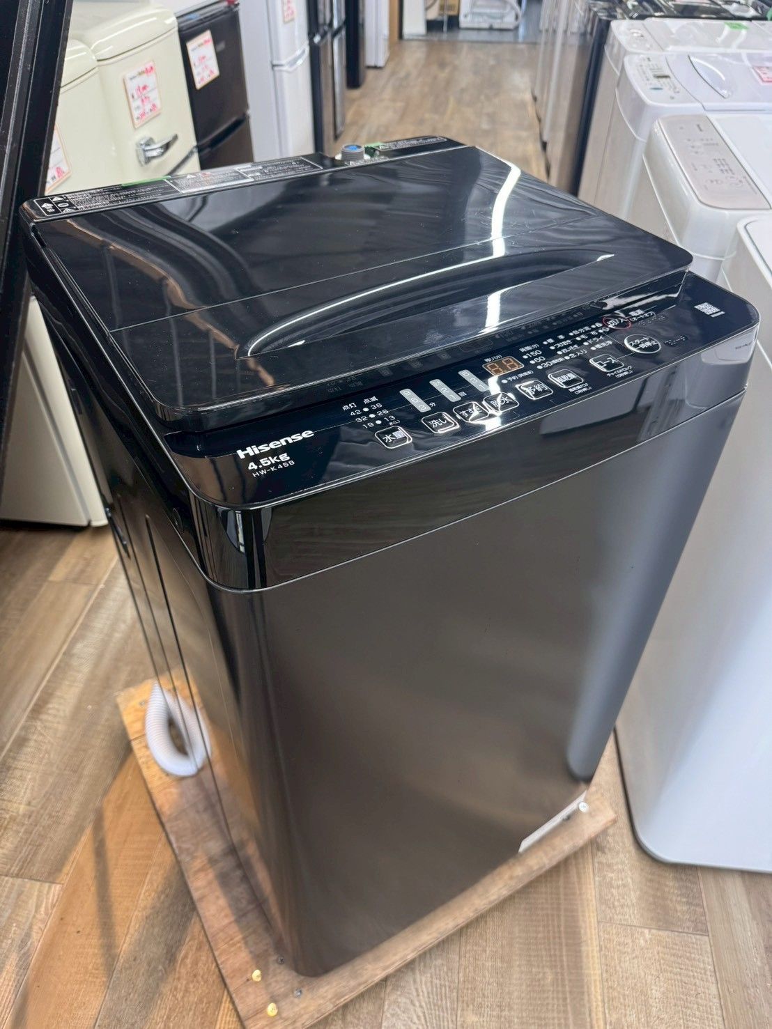 高年式 大阪 3か月保障付き 洗濯機 ハイセンス 4.5 kg 2025年 HW-K 45 B S-428