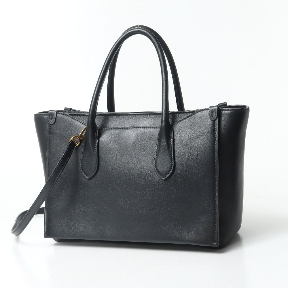 レディース 美品 POLO RALPH LAUREN 2way 本革 ショルダーバック 黒