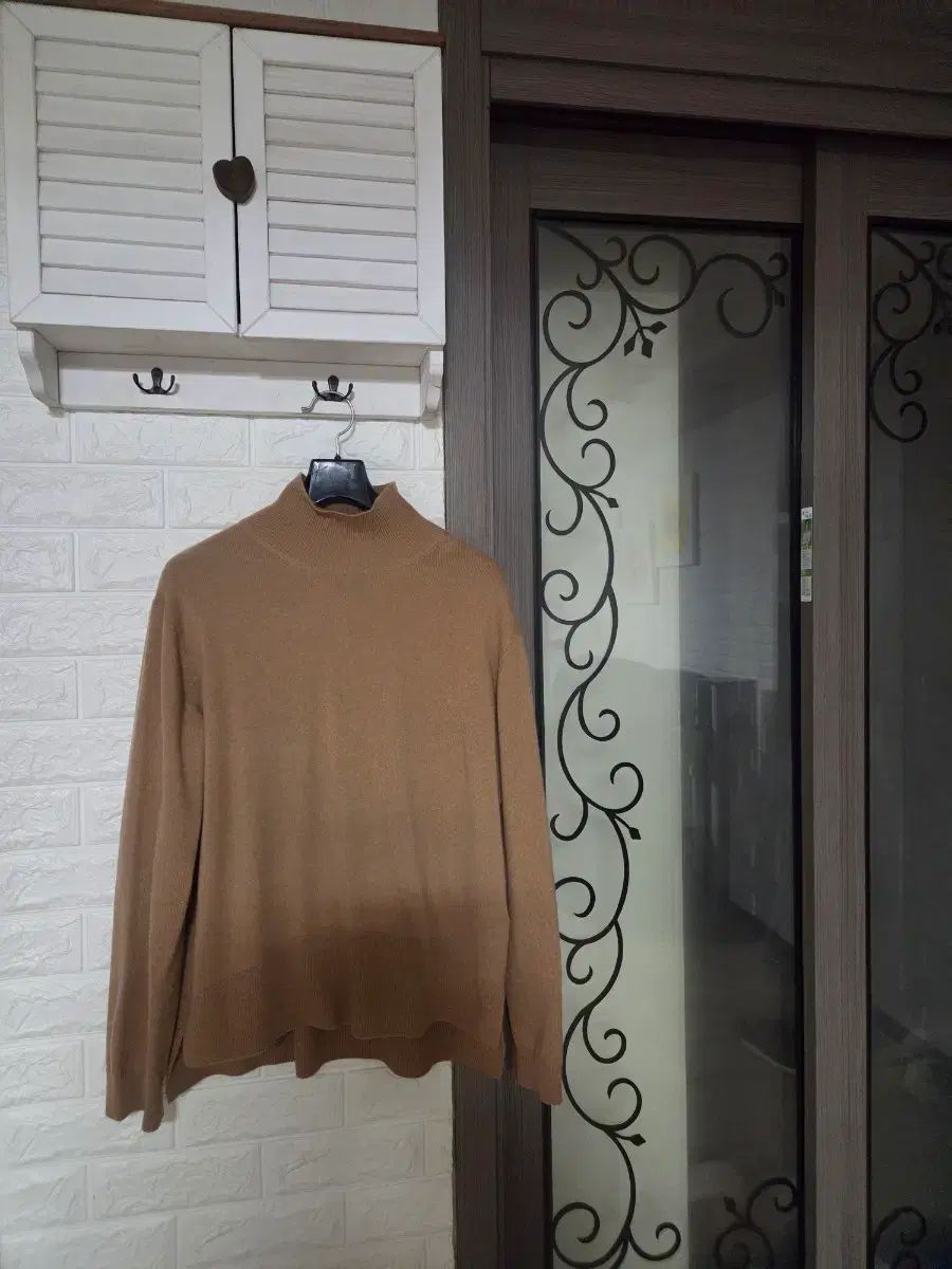 システム ハイネック スリット ニット