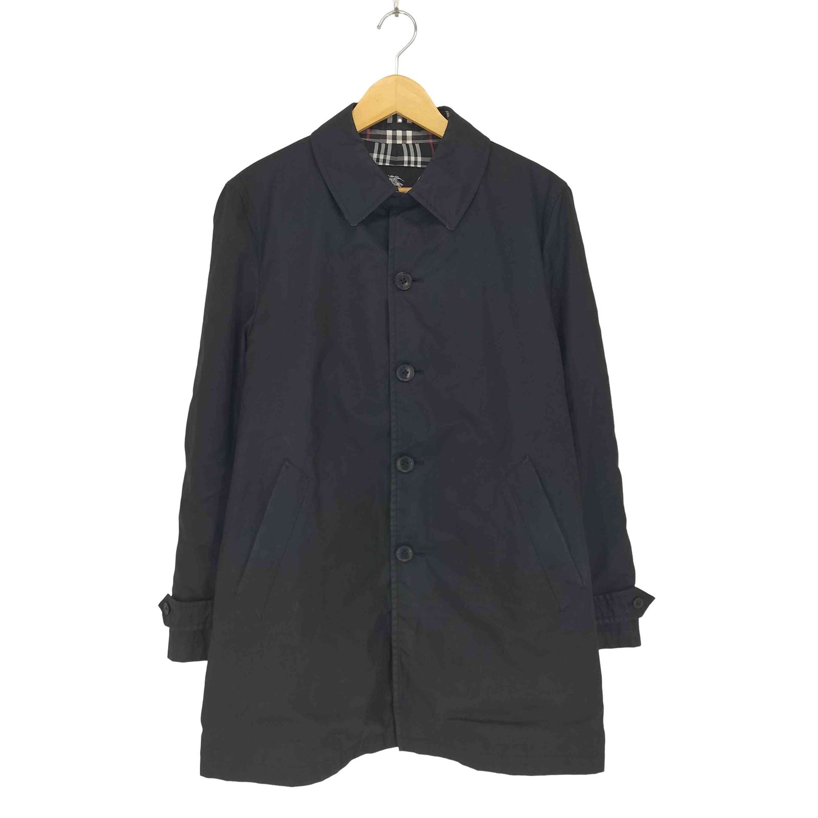 バーバリーブラックレーベル BURBERRY BLACK LABEL 裏地チェックステン