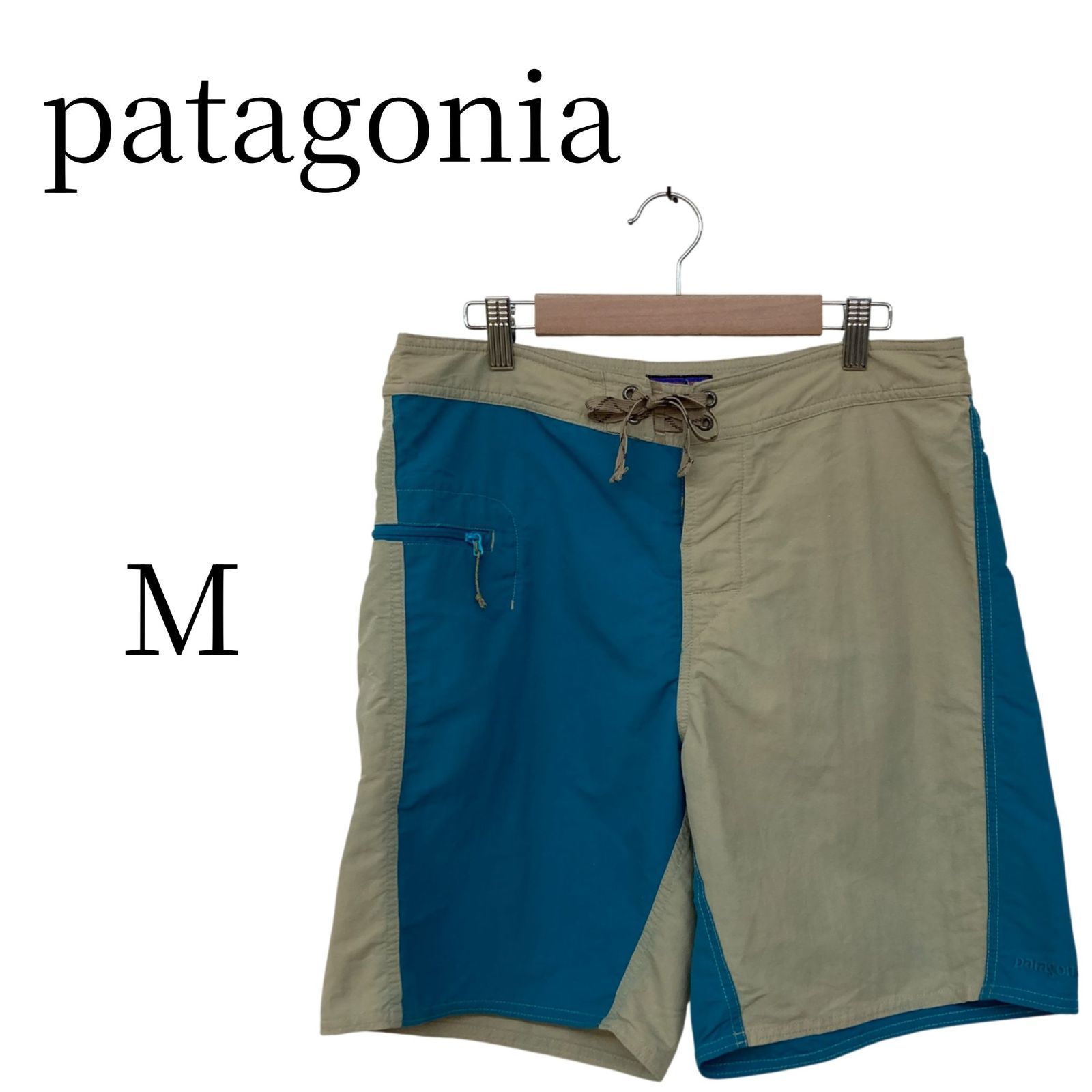 patagonia パタゴニア ベージュ ブルー ショートパンツ ハーフパンツ M PSP 22-07