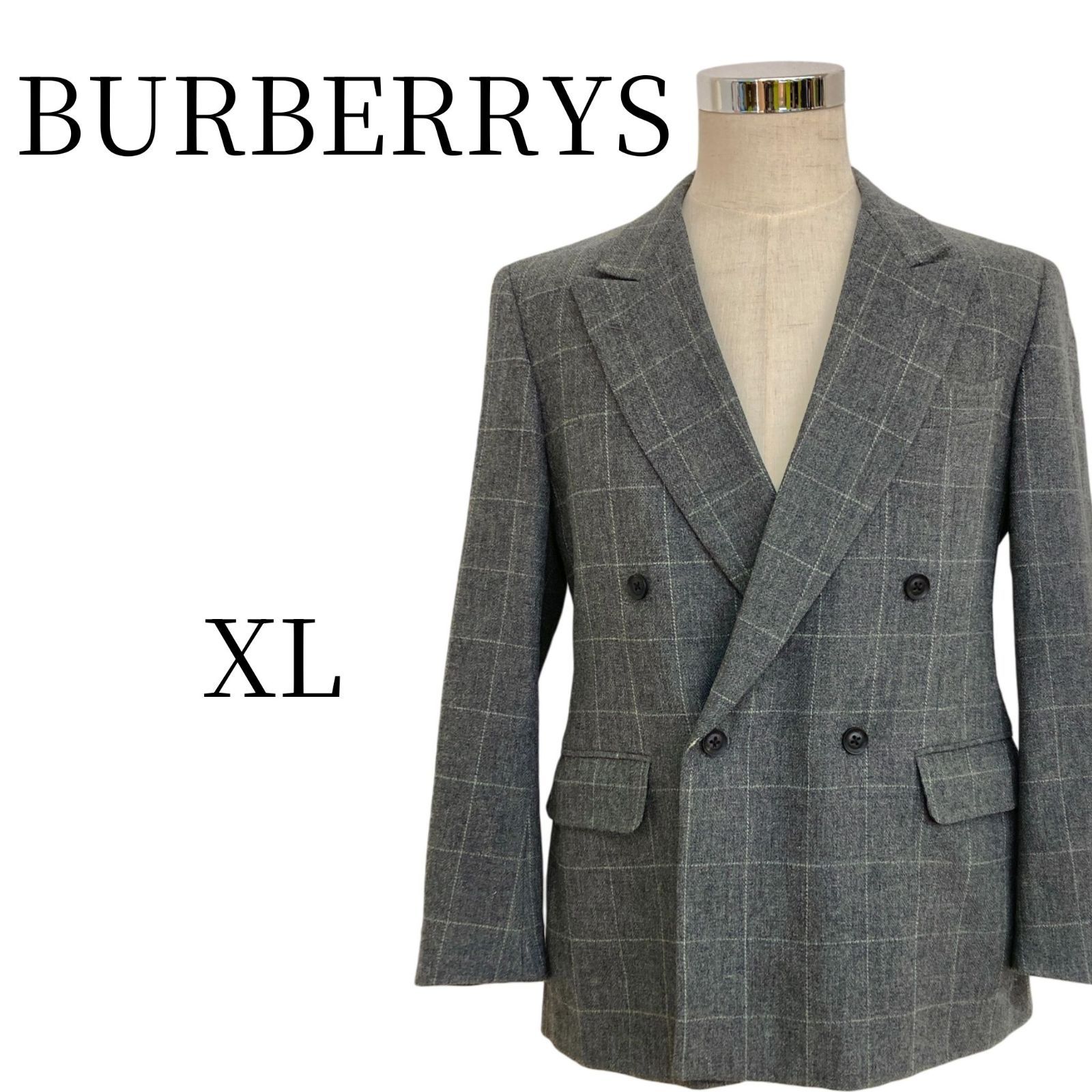 BURBERRYS バーバリーズ グレー テーラードジャケット XL(LL) PSP22-34 