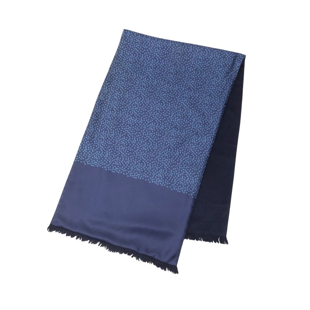 ■美品■HERMES エルメス マフラー シルク × アンゴラ ドット 総柄 フリンジ ストール ブランド古着【中古】20251113/RA6522 HERMES - □美品□HERMES エルメス マフラー シルク × アンゴラ ドット