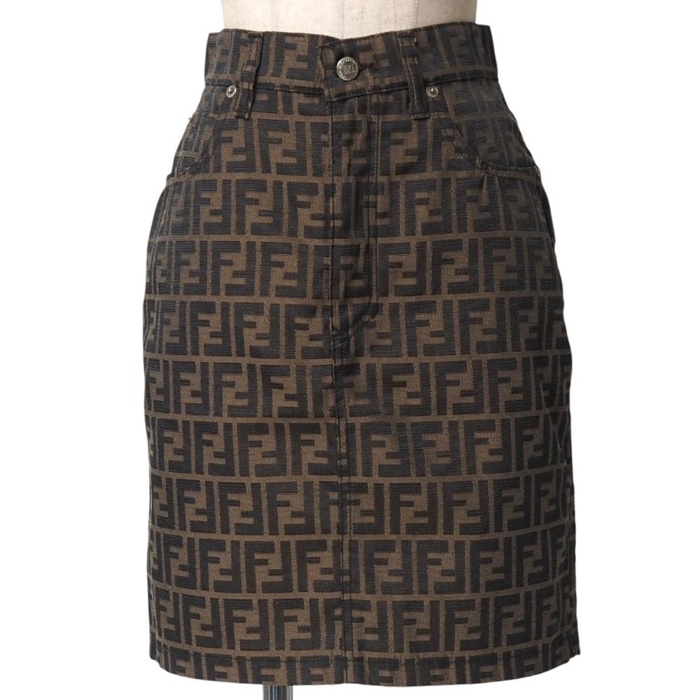 □美品□FENDI フェンディ ヴィンテージ スカート サイズ42 ズッカ柄