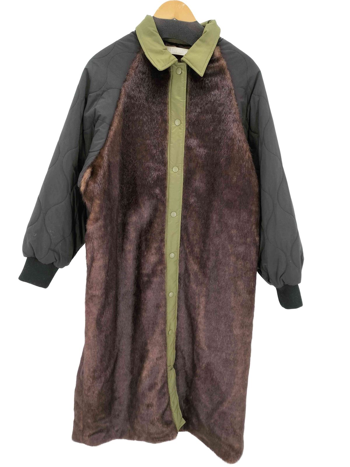 ラインヴァンド 20 AW フェイクファーキルティングコート メンズ