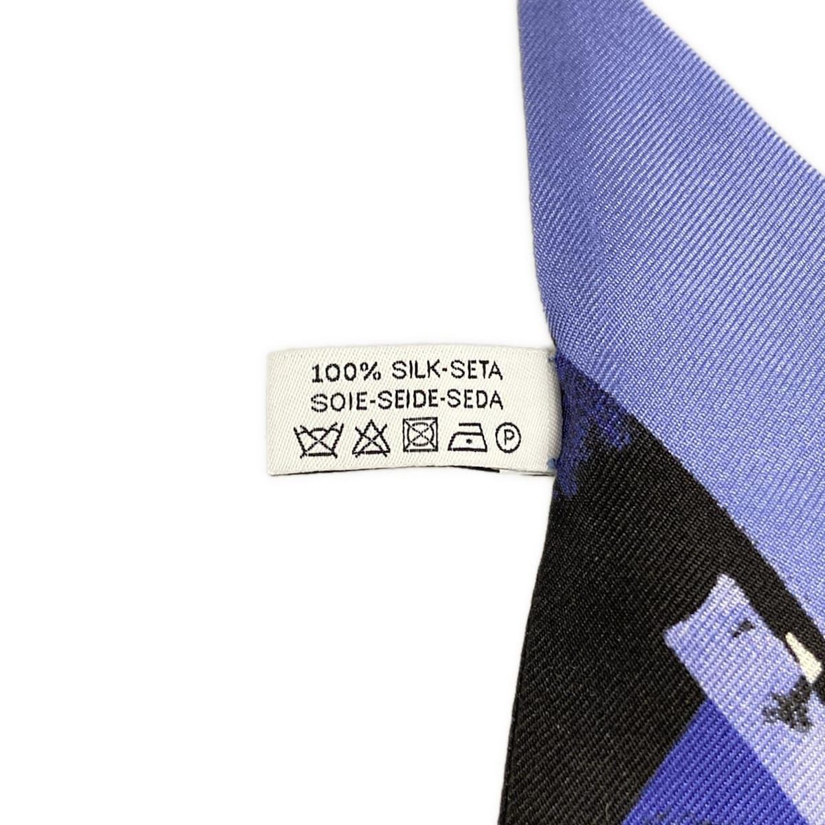  FERRAGAMO SalvatoreFerragamo サルバトーレフェラガモ スカーフ 黒 ブルーグレー ライトグレー リボンスカーフ ロゴ バンダナ スカーフ 小物