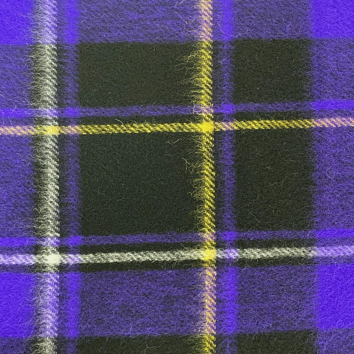  Joshua Ellis ジョシュアエリス ストール ショール - 黒×パープル×マルチ チェック柄 カシミヤ ストール ショール 小物