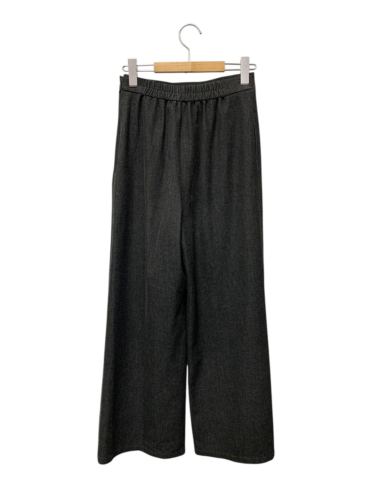 ルネ 6345030 パンツ 36 ブラック デニム調 ウエストギャザー