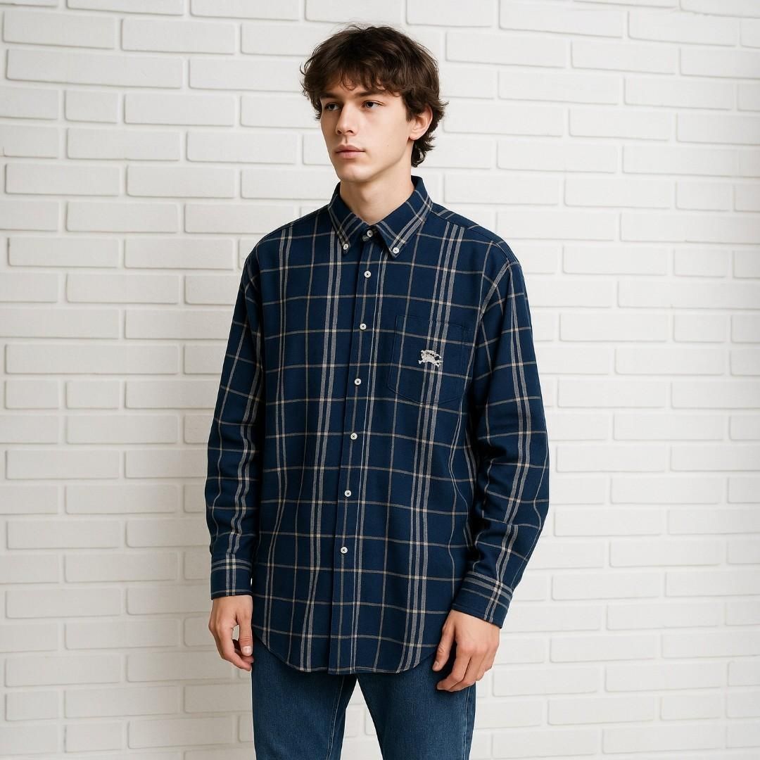 Burberrys】90s 日本製 カジュアルシャツ チェック Lサイズ