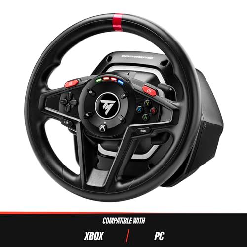 Xbox ライセンス Thrustmaster スラストマスター ハンコン T 128 Series X S One PC ハンドルコントローラー レーシングゲーム フォースフィードバックシステム 磁気ペダルセット 35 a 99 b 06