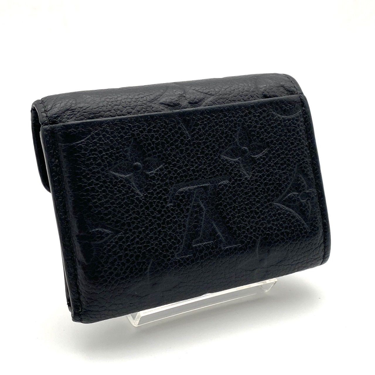 ルイヴィトン モノグラム アンプラント ポルトフォイユ ゾエ 三つ折り財布 ブラック コンパクト