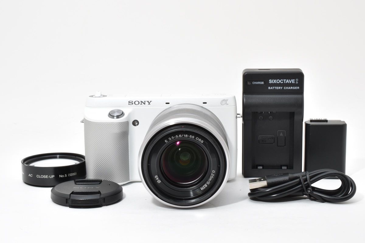 ショット数560回 美品 SONY α NEX-F3 ホワイト + E 18-55mm F3.5-5.6