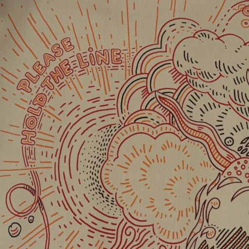 エルメス HERMES 25 SS スカーフ カレ90 PLEASE HOLD THE LINE プリーズ ホールド ザ ライン シルク ベージュ |YO 22 OH