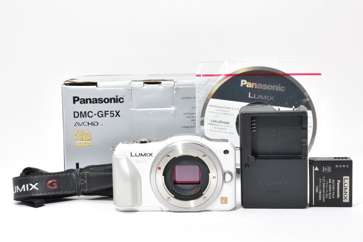 ショット数831回 美品 Panasonic LUMIX DMC-GF5 ホワイト AYM4692#23