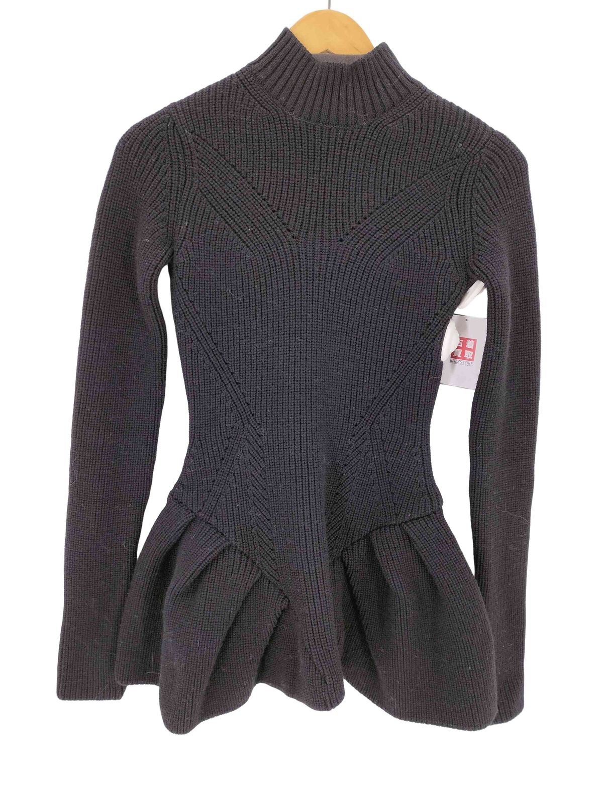ジョンローレンスサリバン JOHN LAWRENCE SULLIVAN RIBBED PEPLUM HI-NECK KNIT SWEATER レディース OS