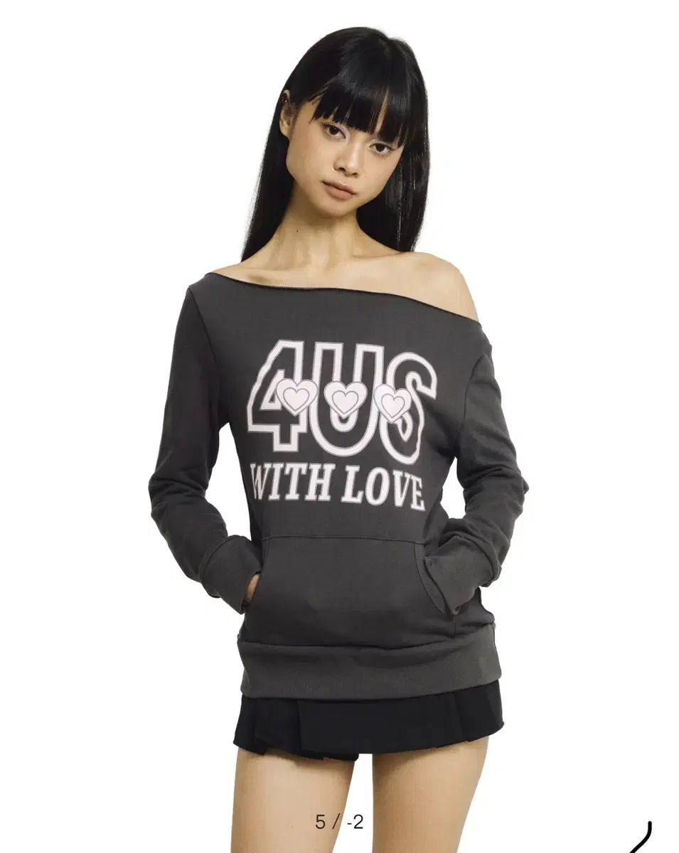 フォア リング 4 US POCKET SWEATSHIRTS charcoal