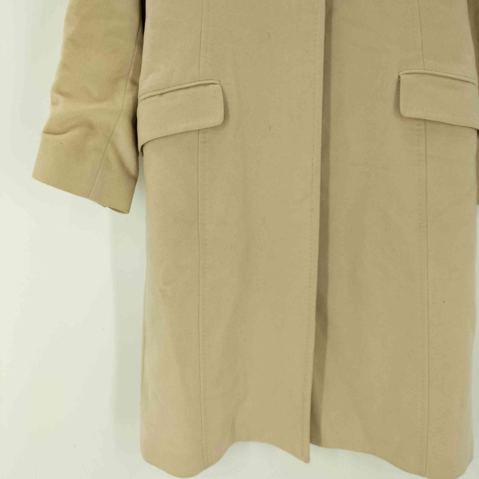 カシミヤ CASHMERE CASHMERE 100% ＆ Real Fur Balmacaan Coat